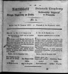 Amtsblatt der K&ouml;niglichen Regierung zu Posen. 1827.01.23 Nro.4