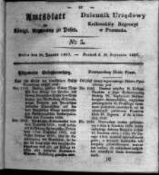 Amtsblatt der K&ouml;niglichen Regierung zu Posen. 1827.01.30 Nro.5