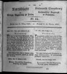 Amtsblatt der Königlichen Regierung zu Posen. 1827.03.20 Nro.12
