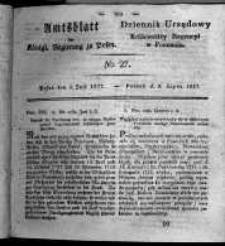 Amtsblatt der K&ouml;niglichen Regierung zu Posen. 1827.07.03 Nro.27