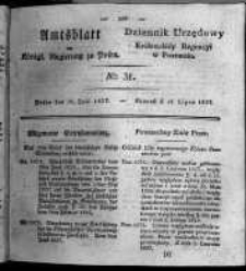 Amtsblatt der K&ouml;niglichen Regierung zu Posen. 1827.07.31 Nro.31