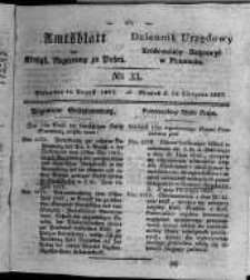 Amtsblatt der Königlichen Regierung zu Posen. 1827.08.14 Nro.33