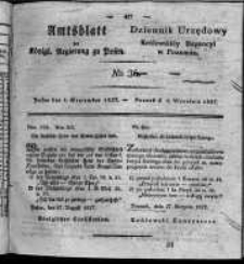 Amtsblatt der K&ouml;niglichen Regierung zu Posen. 1827.09.04 Nro.36