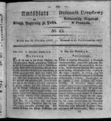 Amtsblatt der K&ouml;niglichen Regierung zu Posen. 1827.10.23 Nro.43