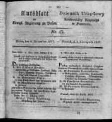 Amtsblatt der Königlichen Regierung zu Posen. 1827.11.06 Nro.45