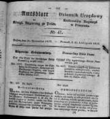 Amtsblatt der Königlichen Regierung zu Posen. 1827.11.20 Nro.47