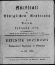 Amtsblatt der K&ouml;niglichen Regierung zu Posen. 1826.01.03 Nro.1