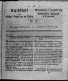 Amtsblatt der K&ouml;niglichen Regierung zu Posen. 1826.03.07 Nro.10
