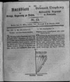 Amtsblatt der K&ouml;niglichen Regierung zu Posen. 1826.03.21 Nro.12