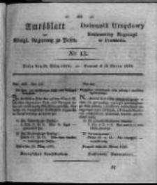 Amtsblatt der K&ouml;niglichen Regierung zu Posen. 1826.03.28 Nro.13