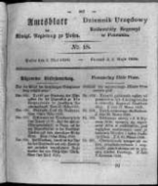 Amtsblatt der K&ouml;niglichen Regierung zu Posen. 1826.05.02 Nro.18