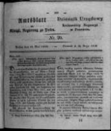 Amtsblatt der K&ouml;niglichen Regierung zu Posen. 1826.05.16 Nro.20