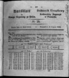 Amtsblatt der K&ouml;niglichen Regierung zu Posen. 1826.07.18 Nro.29