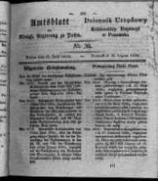 Amtsblatt der Königlichen Regierung zu Posen. 1826.07.25 Nro.30