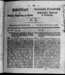 Amtsblatt der K&ouml;niglichen Regierung zu Posen. 1826.08.29 Nro.35