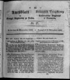 Amtsblatt der K&ouml;niglichen Regierung zu Posen. 1826.09.12 Nro.37