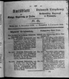 Amtsblatt der K&ouml;niglichen Regierung zu Posen. 1826.11.07 Nro.45