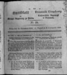 Amtsblatt der K&ouml;niglichen Regierung zu Posen. 1826.11.28 Nro.48