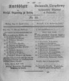 Amtsblatt der K&ouml;niglichen Regierung zu Posen. 1830.04.20 Nro.16