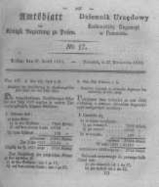 Amtsblatt der K&ouml;niglichen Regierung zu Posen. 1830.04.27 Nro.17