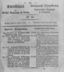 Amtsblatt der K&ouml;niglichen Regierung zu Posen. 1830.06.29 Nro.26