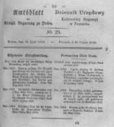 Amtsblatt der Königlichen Regierung zu Posen. 1830.07.20 Nro.29