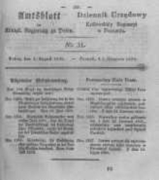 Amtsblatt der Königlichen Regierung zu Posen. 1830.08.03 Nro.31