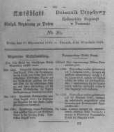 Amtsblatt der K&ouml;niglichen Regierung zu Posen. 1830.09.21 Nro.38