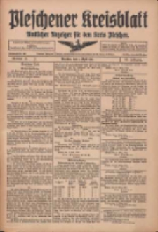 Pleschener Kreisblatt: Amtlicher Anzeiger f&uuml;r den Kreis Pleschen 1915.04.03 Jg.63 Nr27