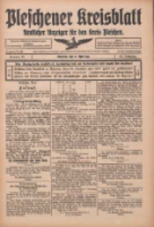 Pleschener Kreisblatt: Amtlicher Anzeiger f&uuml;r den Kreis Pleschen 1915.04.21 Jg.63 Nr32