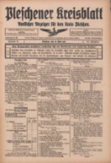Pleschener Kreisblatt: Amtlicher Anzeiger f&uuml;r den Kreis Pleschen 1915.04.28 Jg.63 Nr34