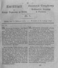 Amtsblatt der K&ouml;niglichen Regierung zu Posen. 1831.02.15 Nro.7