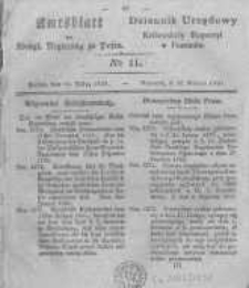 Amtsblatt der K&ouml;niglichen Regierung zu Posen. 1831.03.15 Nro.11