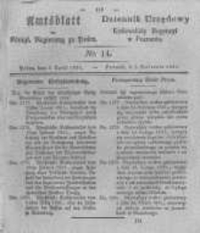 Amtsblatt der K&ouml;niglichen Regierung zu Posen. 1831.04.05 Nro.14