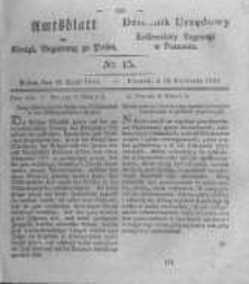 Amtsblatt der K&ouml;niglichen Regierung zu Posen. 1831.04.12 Nro.15