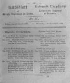 Amtsblatt der K&ouml;niglichen Regierung zu Posen. 1831.04.26 Nro.17