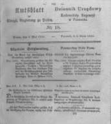 Amtsblatt der K&ouml;niglichen Regierung zu Posen. 1831.05.03 Nro.18