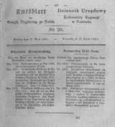Amtsblatt der K&ouml;niglichen Regierung zu Posen. 1831.05.17 Nro.20