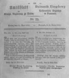 Amtsblatt der K&ouml;niglichen Regierung zu Posen. 1831.05.31 Nro.22