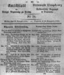 Amtsblatt der K&ouml;niglichen Regierung zu Posen. 1831.08.23 Nro.34