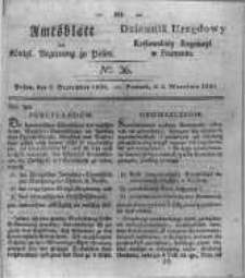 Amtsblatt der K&ouml;niglichen Regierung zu Posen. 1831.09.06 Nro.36
