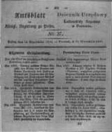 Amtsblatt der K&ouml;niglichen Regierung zu Posen. 1831.09.13 Nro.37