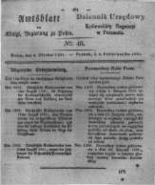 Amtsblatt der K&ouml;niglichen Regierung zu Posen. 1831.10.04 Nro.40