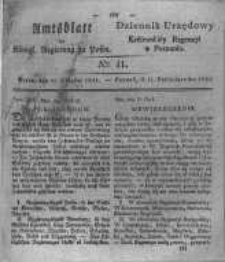 Amtsblatt der K&ouml;niglichen Regierung zu Posen. 1831.10.11 Nro.41