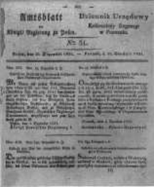 Amtsblatt der K&ouml;niglichen Regierung zu Posen. 1831.12.20 Nro.51
