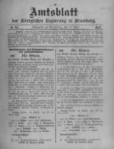 Amtsblatt der K&ouml;niglichen Preussischen Regierung zu Bromberg. 1907.03.14 No.11