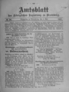Amtsblatt der Königlichen Preussischen Regierung zu Bromberg. 1907.05.02 No.18