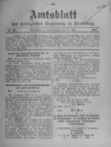 Amtsblatt der K&ouml;niglichen Preussischen Regierung zu Bromberg. 1907.05.30 No.22