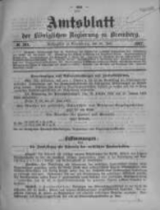 Amtsblatt der K&ouml;niglichen Preussischen Regierung zu Bromberg. 1907.07.25 No.30