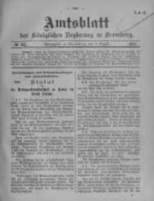 Amtsblatt der K&ouml;niglichen Preussischen Regierung zu Bromberg. 1907.08.01 No.31